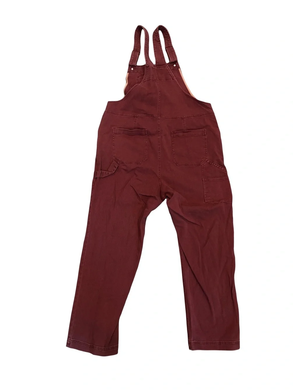 Wildfang Maroon Denim Overalls Size XL - Picture 4 of 4
